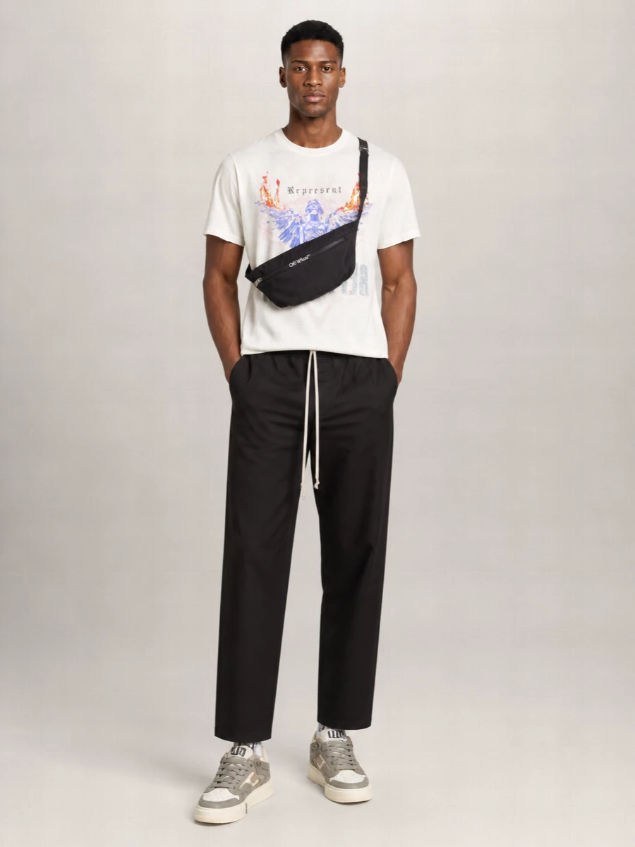 Represent Organic Cotton Hemp Relaxed-Fit Logo-Print T-Shirt