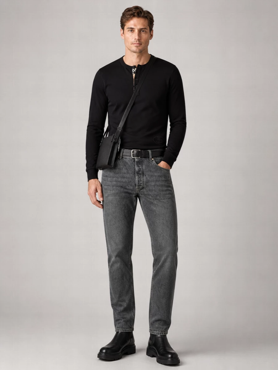 Burberry Slim-Fit Long-Sleeve Cotton T-Shirt