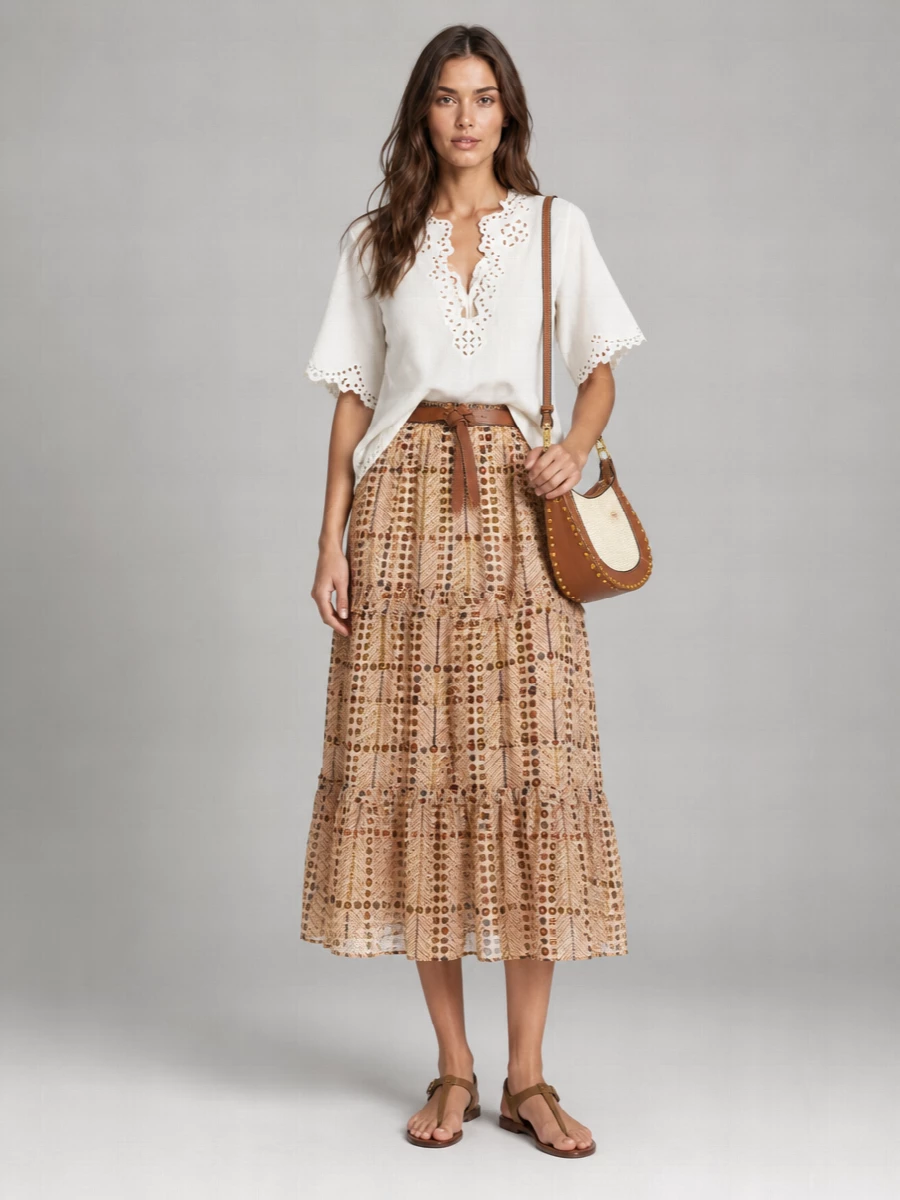 Isabel Marant Etoile Cotton A-Line Skirt