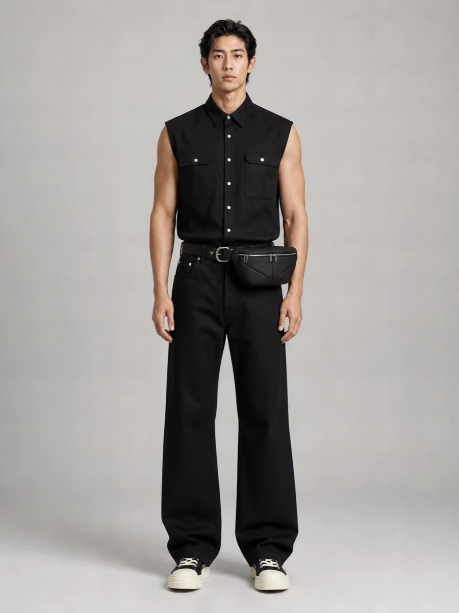 Rick Owens Leather Low-Top Sneakers