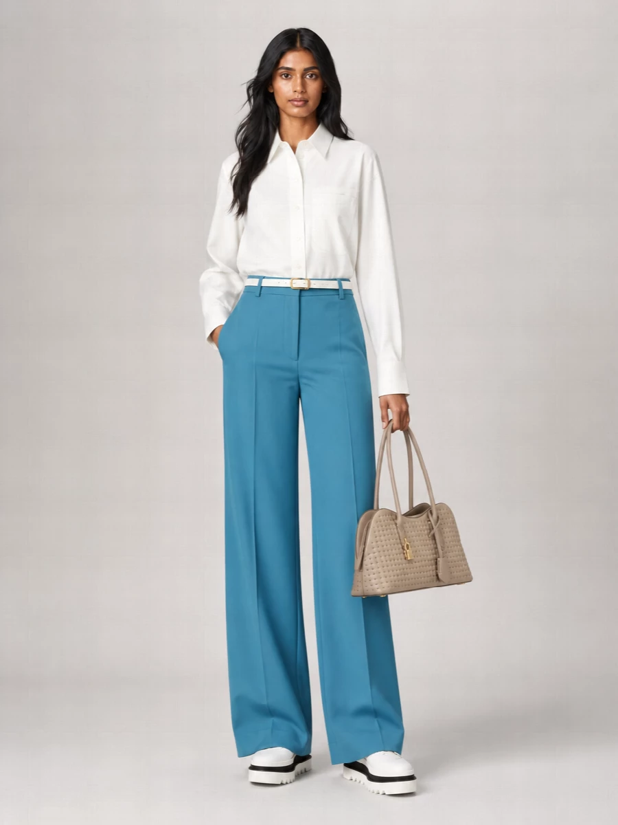 Stella Mccartney Satin Wide-Leg Trousers