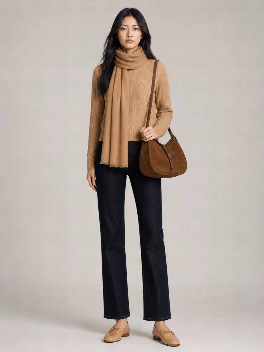Etro Cable-Knit Cashmere Crew-Neck Jumper