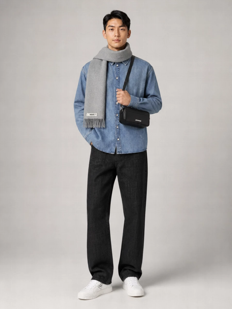 Jacquemus Denim Regular-Fit Long-Sleeve Shirt