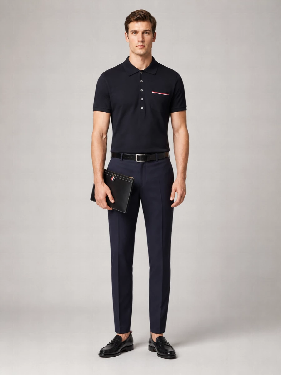 Thom Browne Short Sleeve Polo Shirt