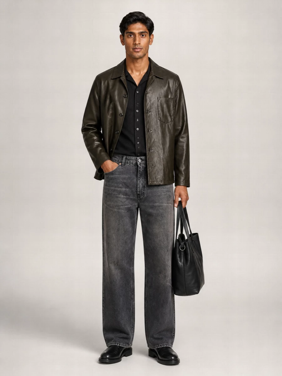 Our Legacy leather overshirt