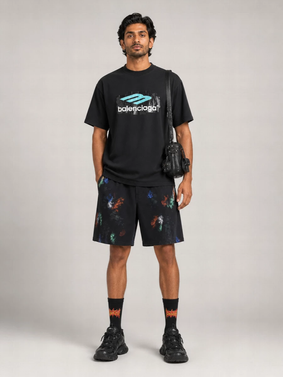 Balenciaga Straight Cotton Tailored Shorts