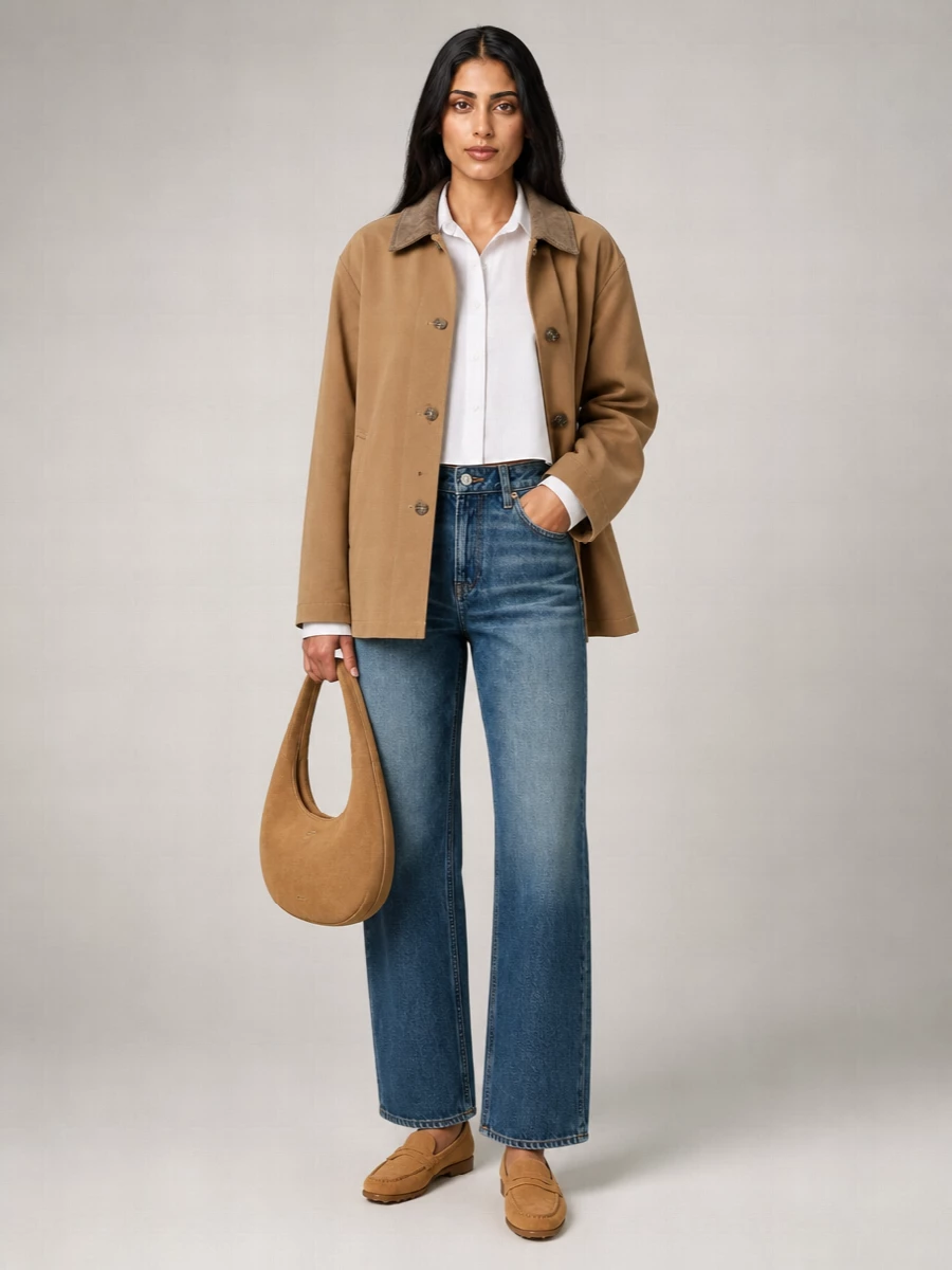 Calvin Klein Cotton Single-Breasted Coat
