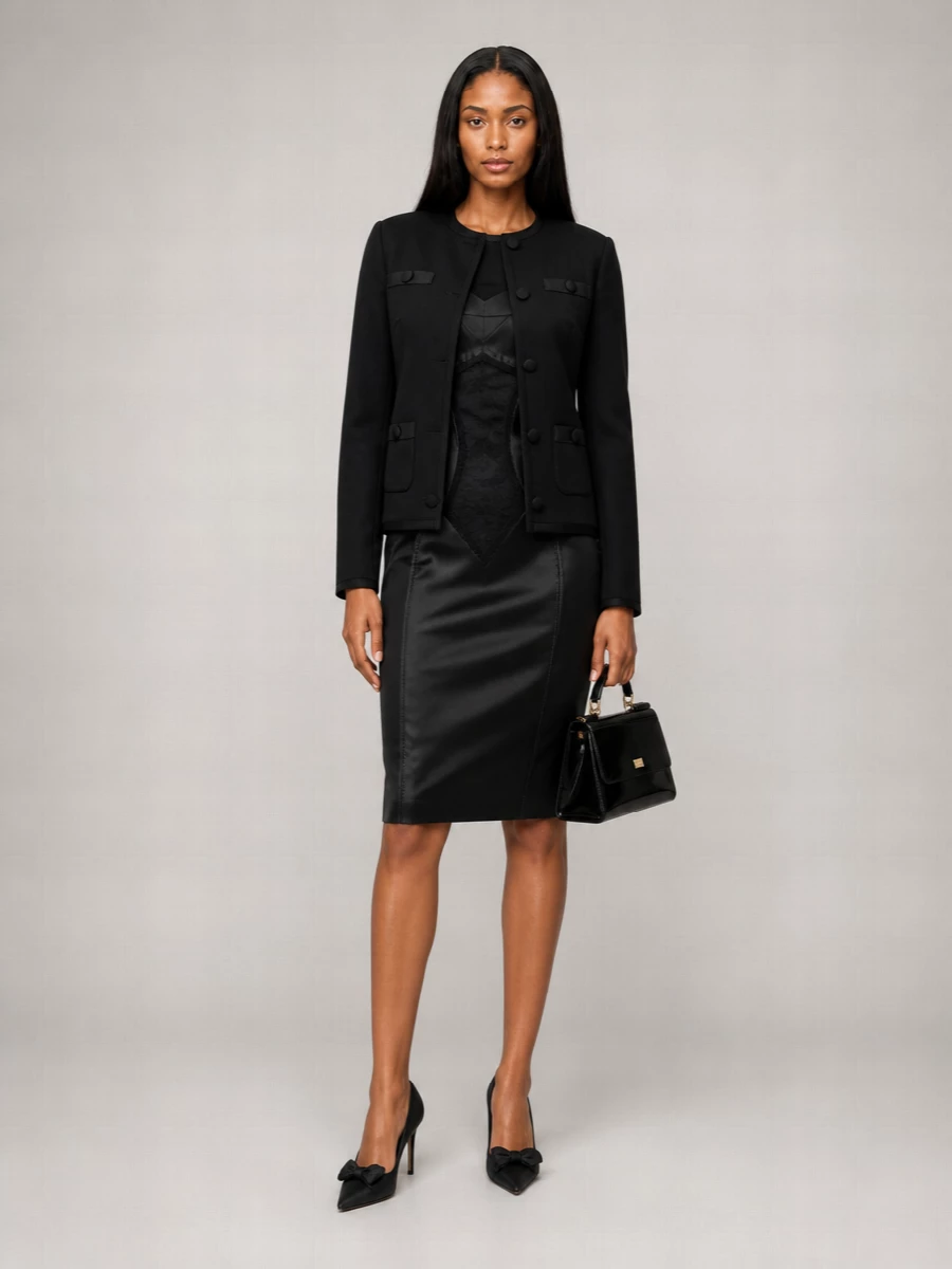 Dolce&Gabbana Wool Silk Single-Breasted Blazer