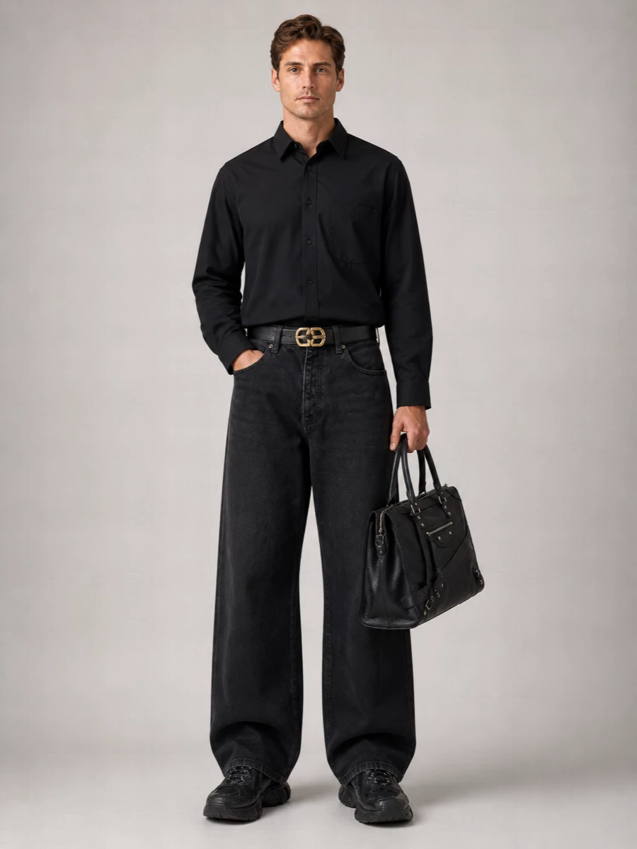 Balenciaga Cotton Logo Patch Shirt