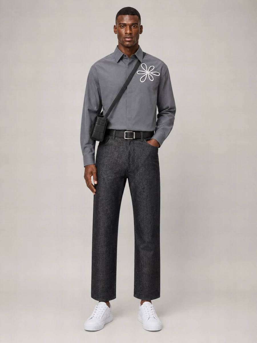Fendi Denim Relaxed-Fit Straight-Leg Jeans