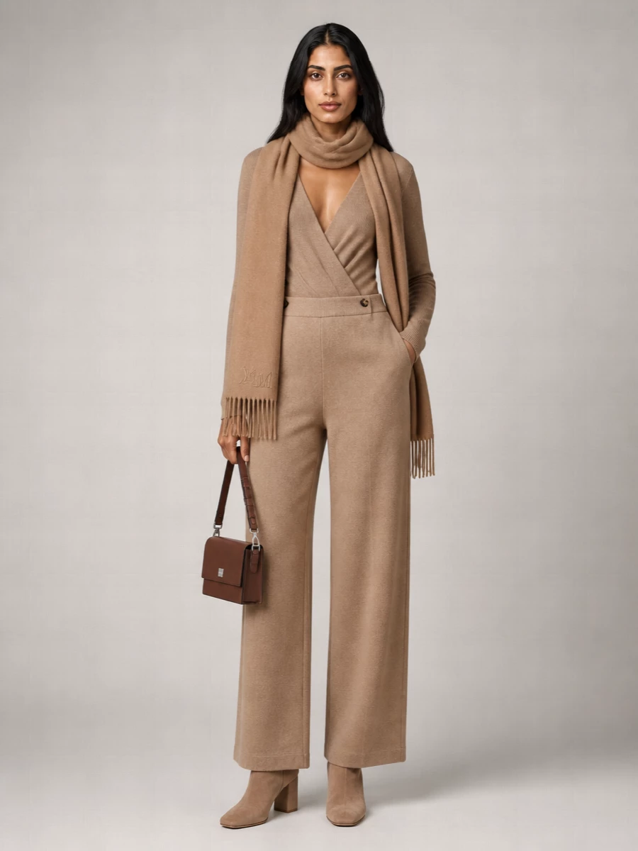 Max Mara ribbed cashmere v-neck long-sleeve bodysuit