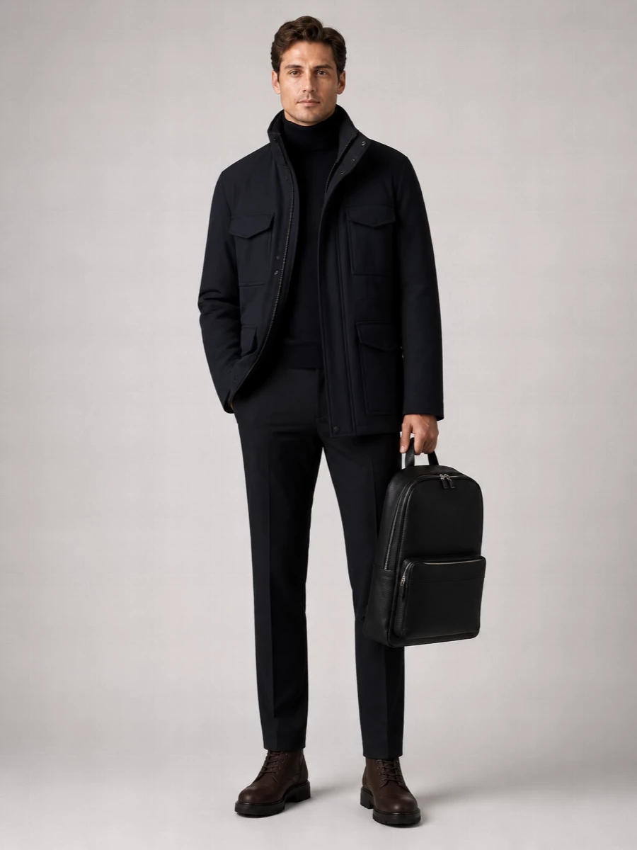 Brioni Wool Padded Coat
