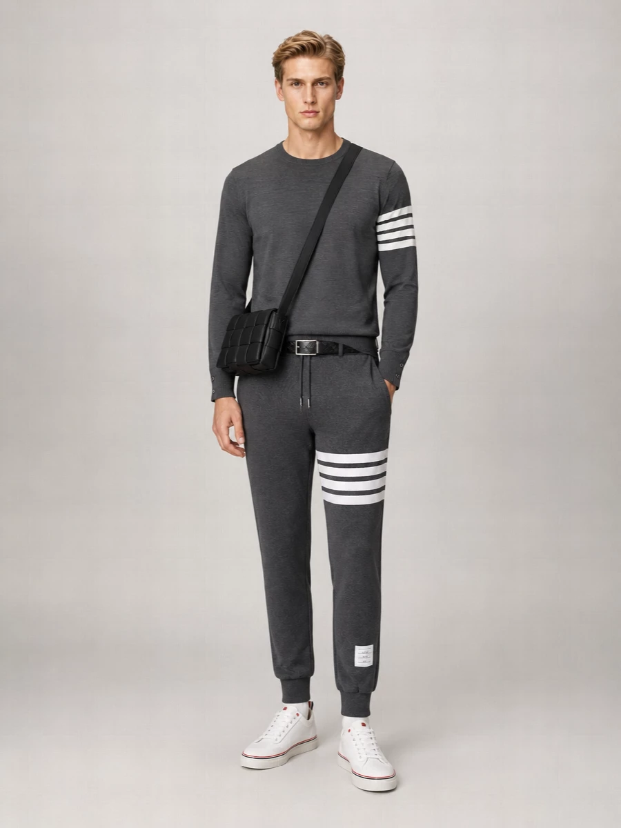 Thom Browne Cotton Striped Track Pants