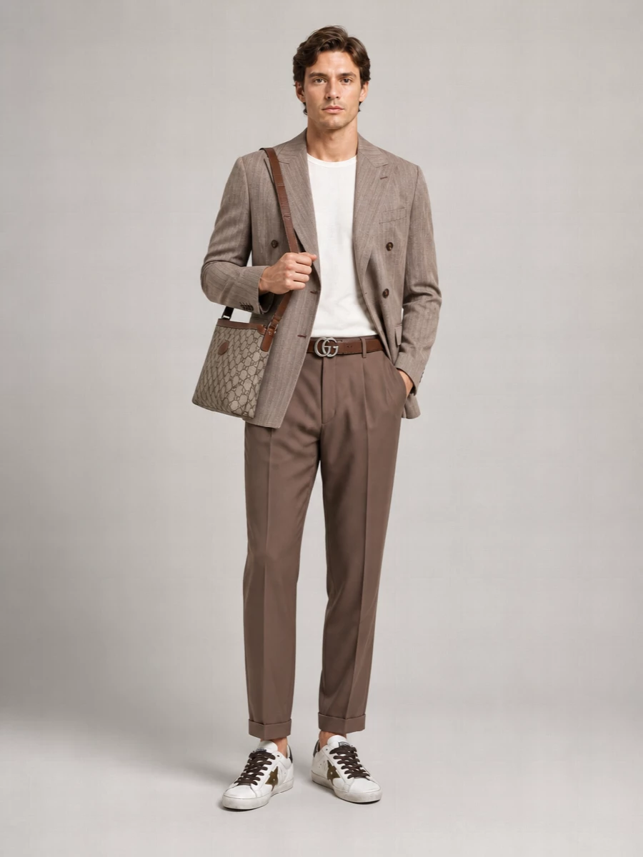 Golden Goose Herringbone Double-Breasted Blazer