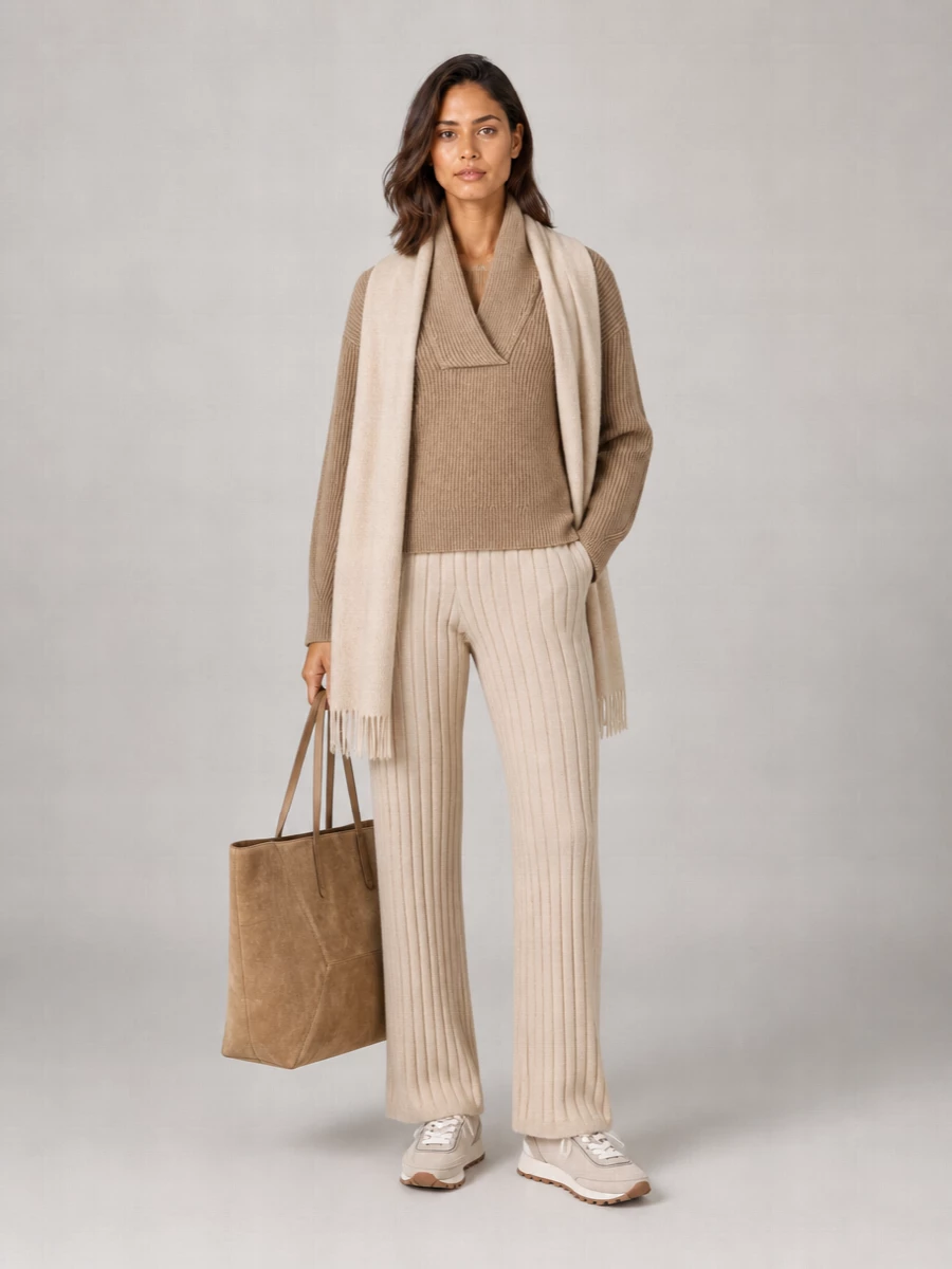 Brunello Cucinelli Cashmere English-Rib Shawl-Neck Sweater