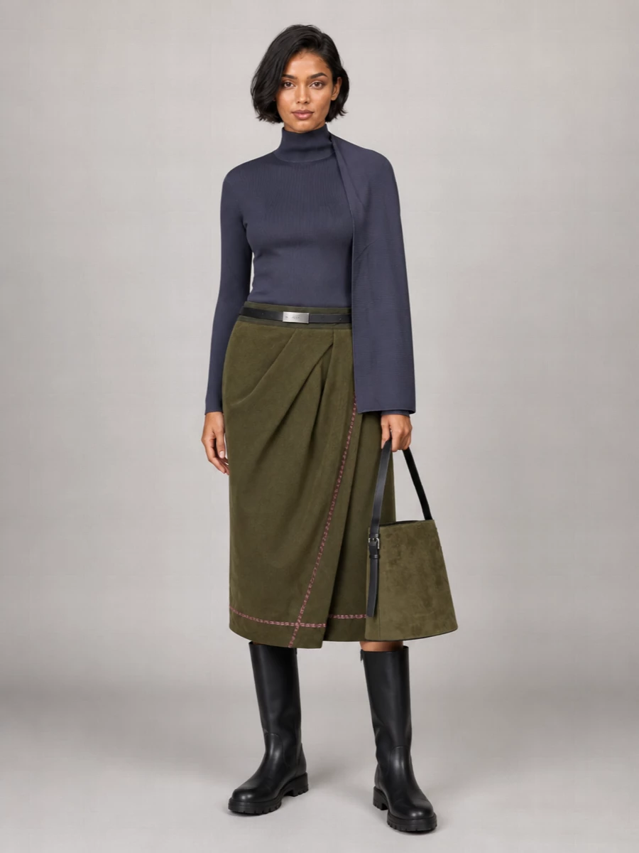 Kiko Kostadinov Cotton Draped Asymmetric Culotte Bermuda Shorts