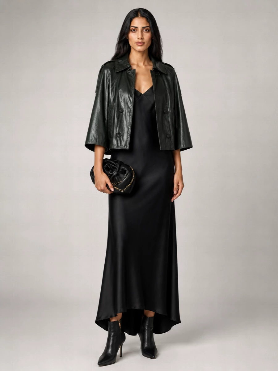 Max Mara Leather Cropped Jacket