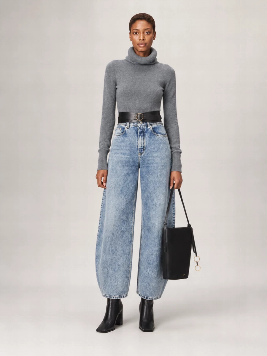Alaïa Denim Straight-Leg Trousers