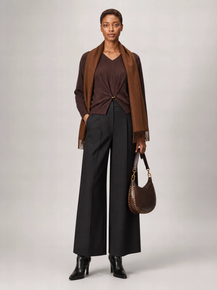 Isabel Marant Viscose Wool V-Neck Long-Sleeve Sweater