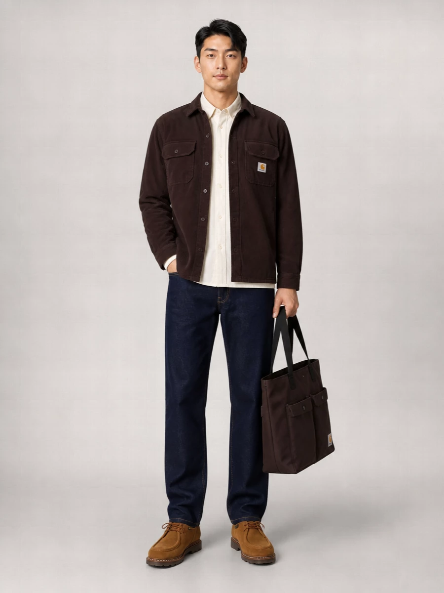 Carhartt Wip Cotton Corduroy Quilted Shirt Jacket