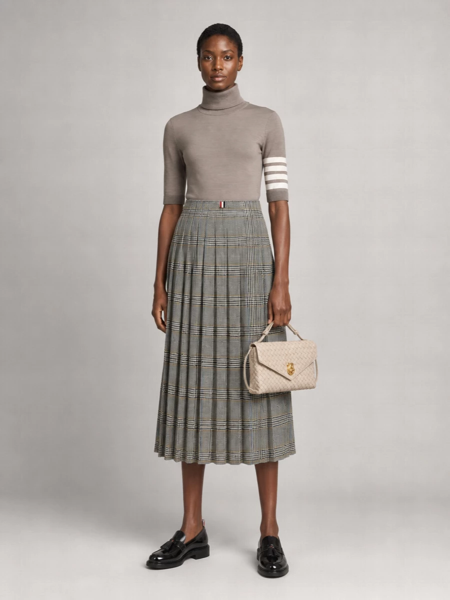 Thom Browne Wool Ribbed Turtleneck Short-Sleeve Jumper