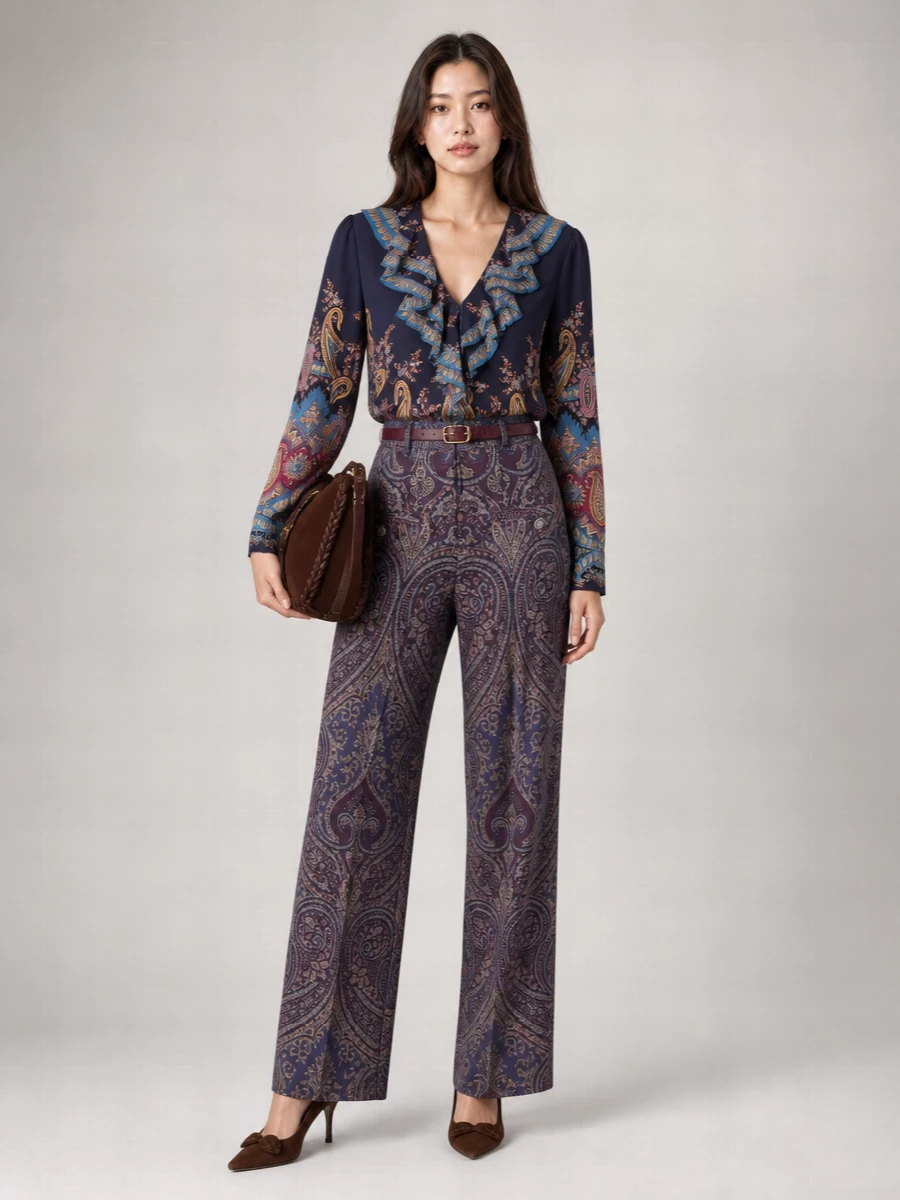 Etro Wide Leg Trousers