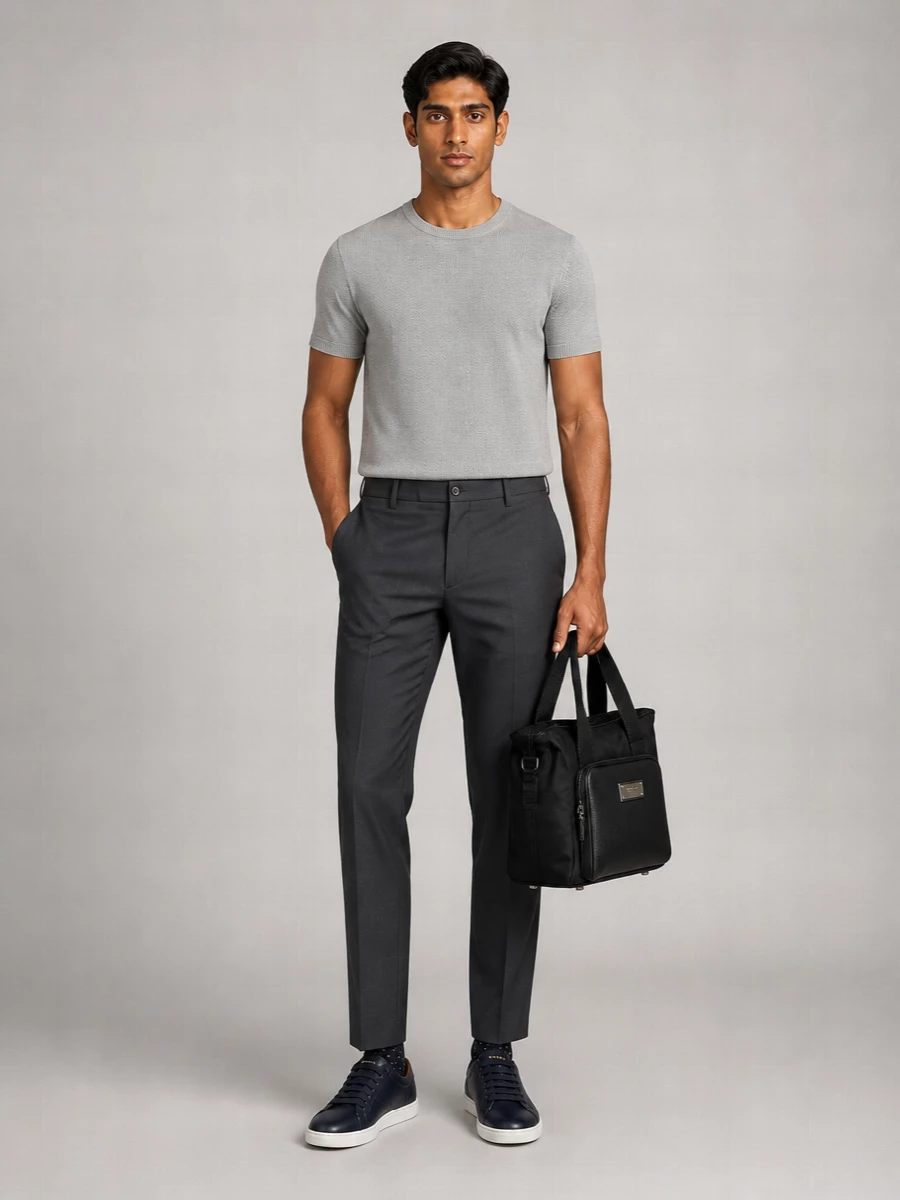 Dolce&Gabbana Silk Crew Neck Short Sleeve T Shirt