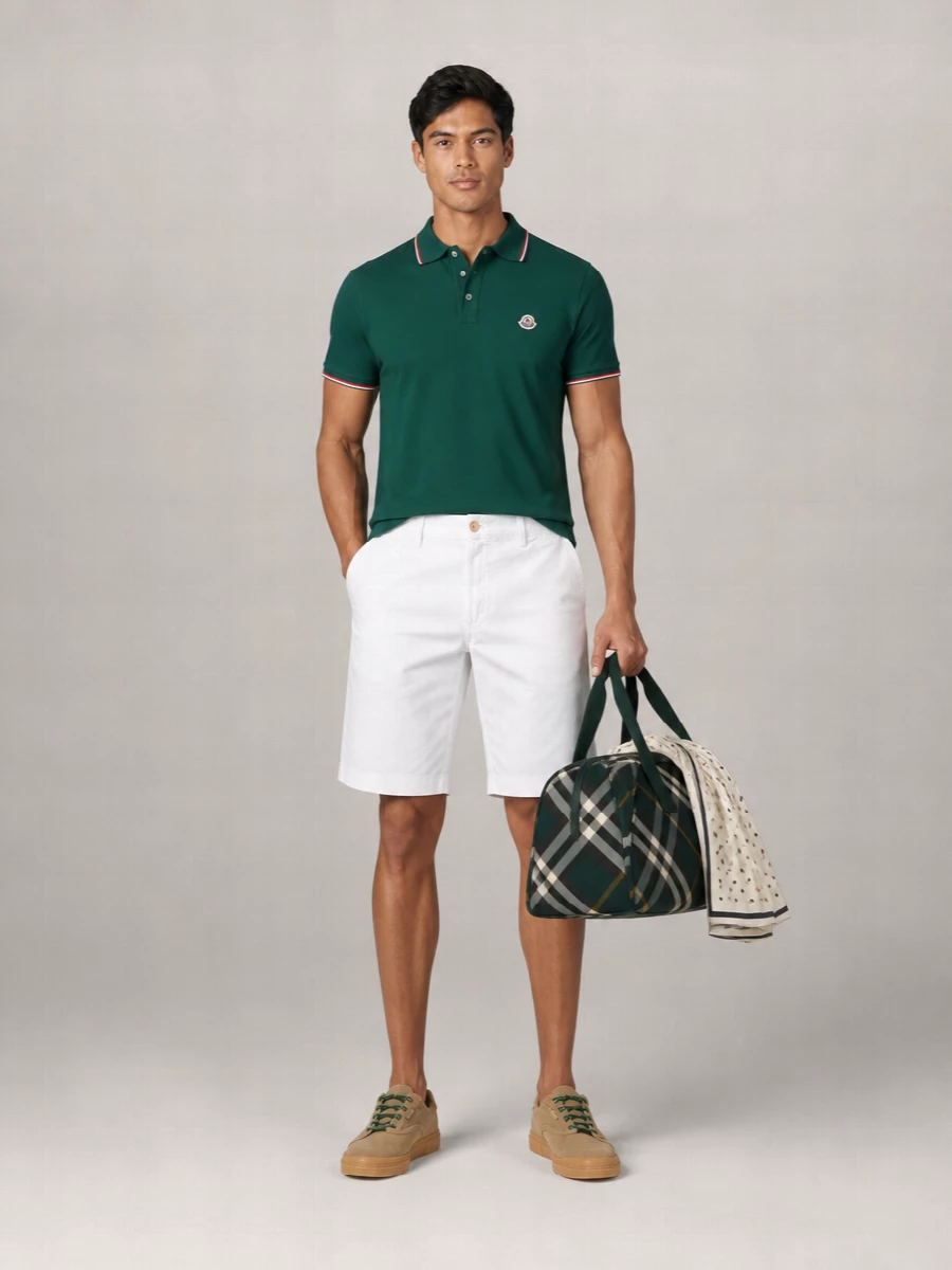 Moncler Slim-Fit Short-Sleeve Polo Shirt