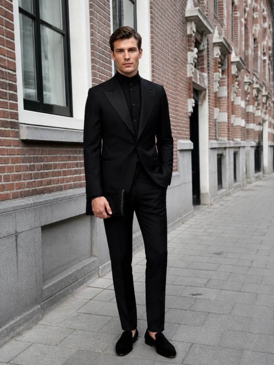 Ferragamo tuxedo tom ford velvet slippers