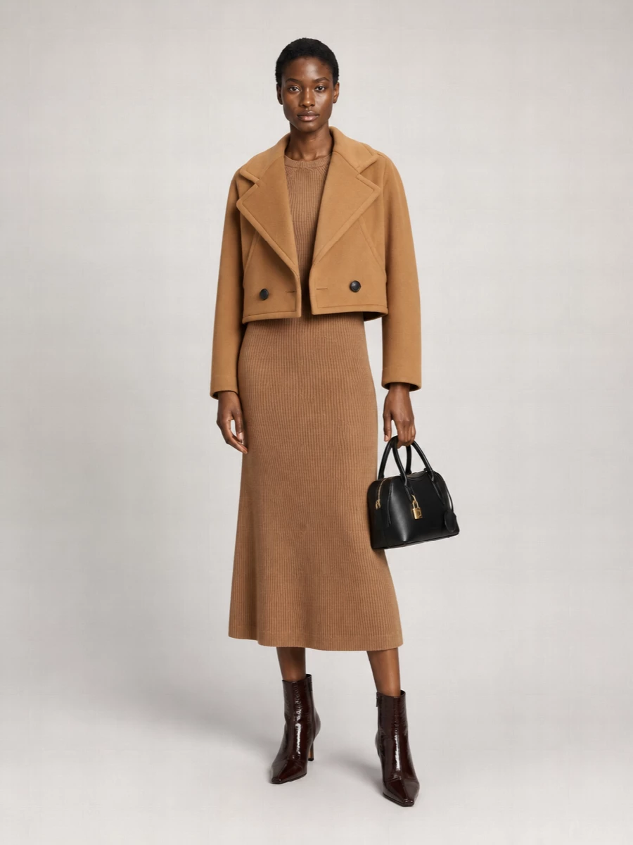 Stella Mccartney Wool Double-Breasted Short Coat