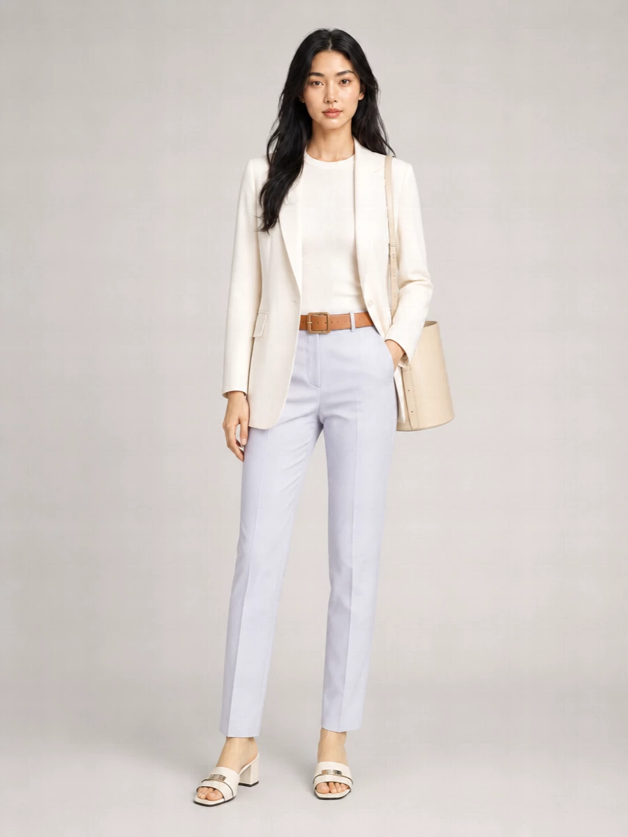 S Max Mara Cotton Tailored Trousers