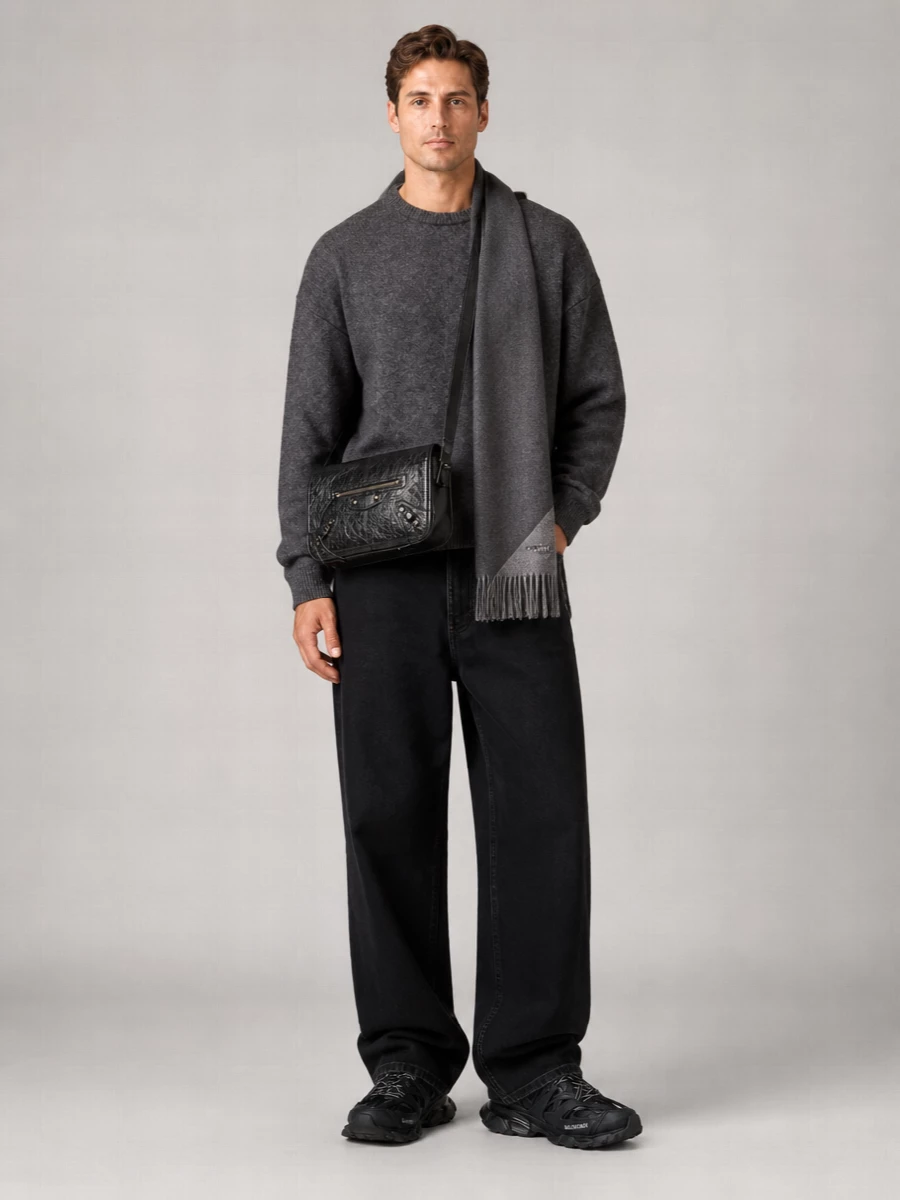 Balenciaga ribbed crew-neck wool jumper