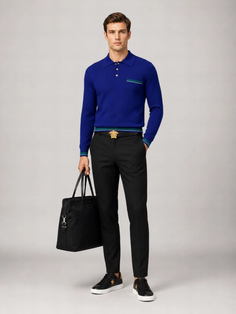Versace Knit Polo Shirt