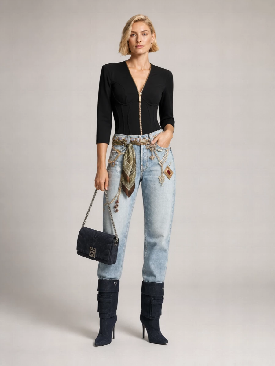 Givenchy Medium Denim Shoulder Bag