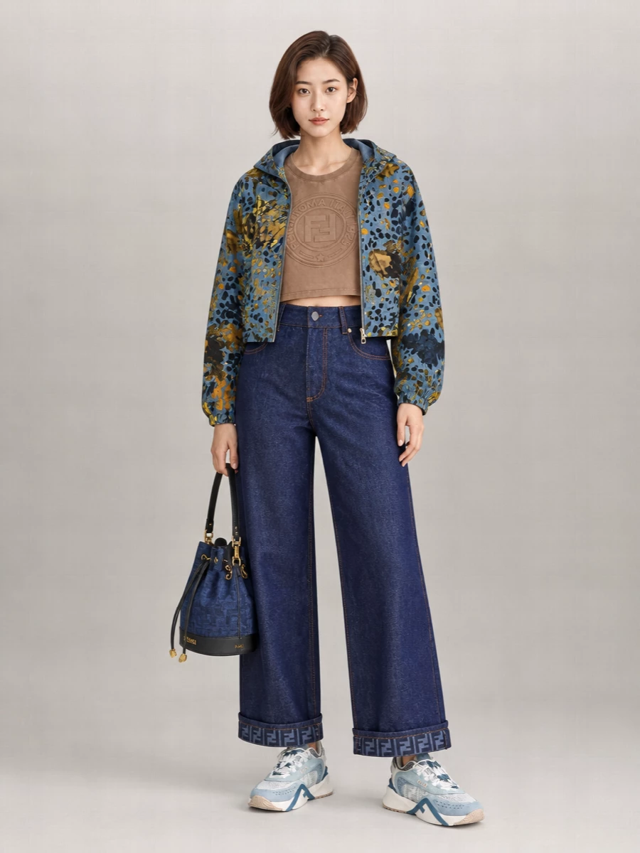 Fendi Reversible Cropped Bomber Jacket