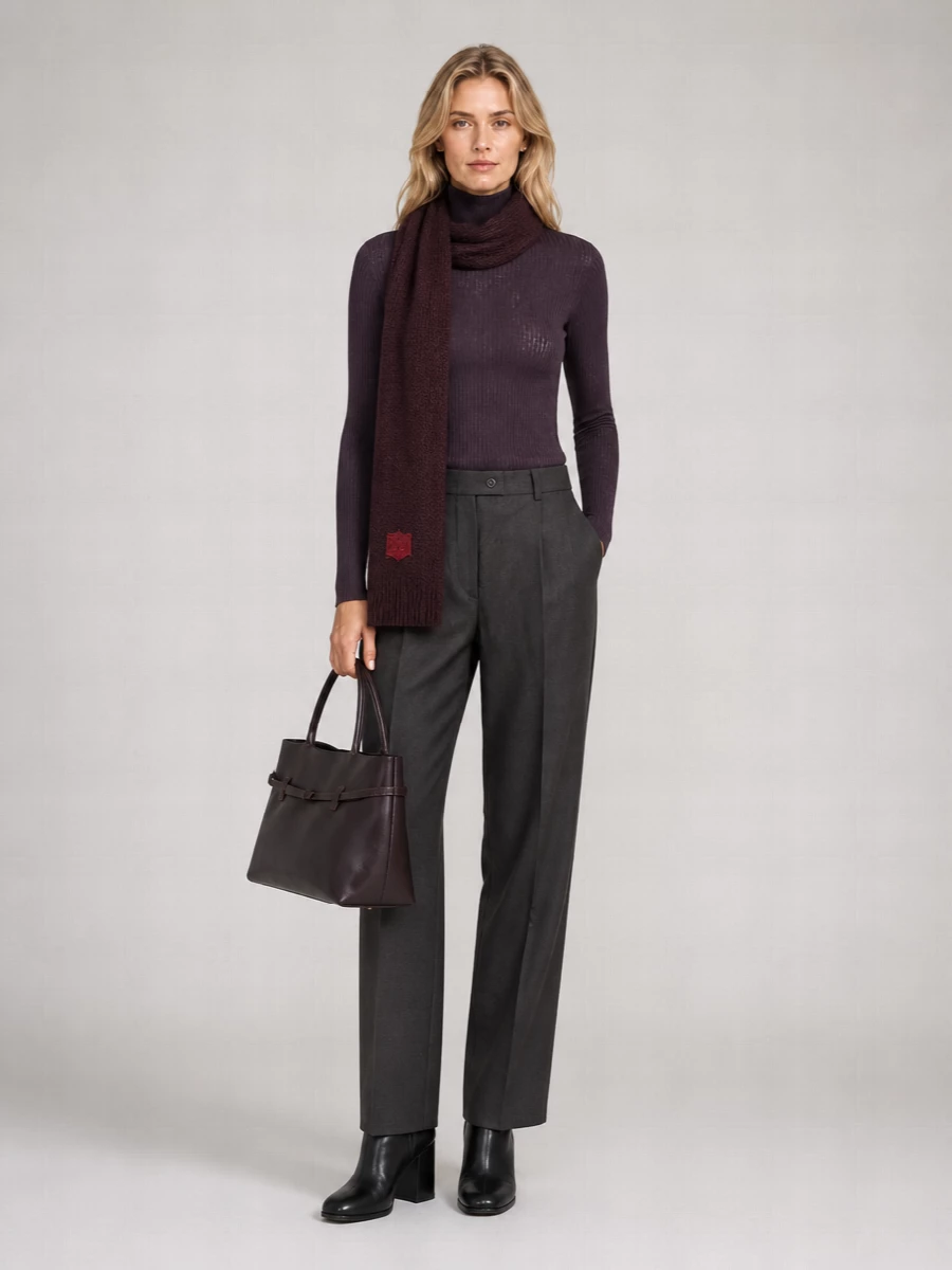 Sportmax Virgin Wool Ribbed Turtleneck Sweater
