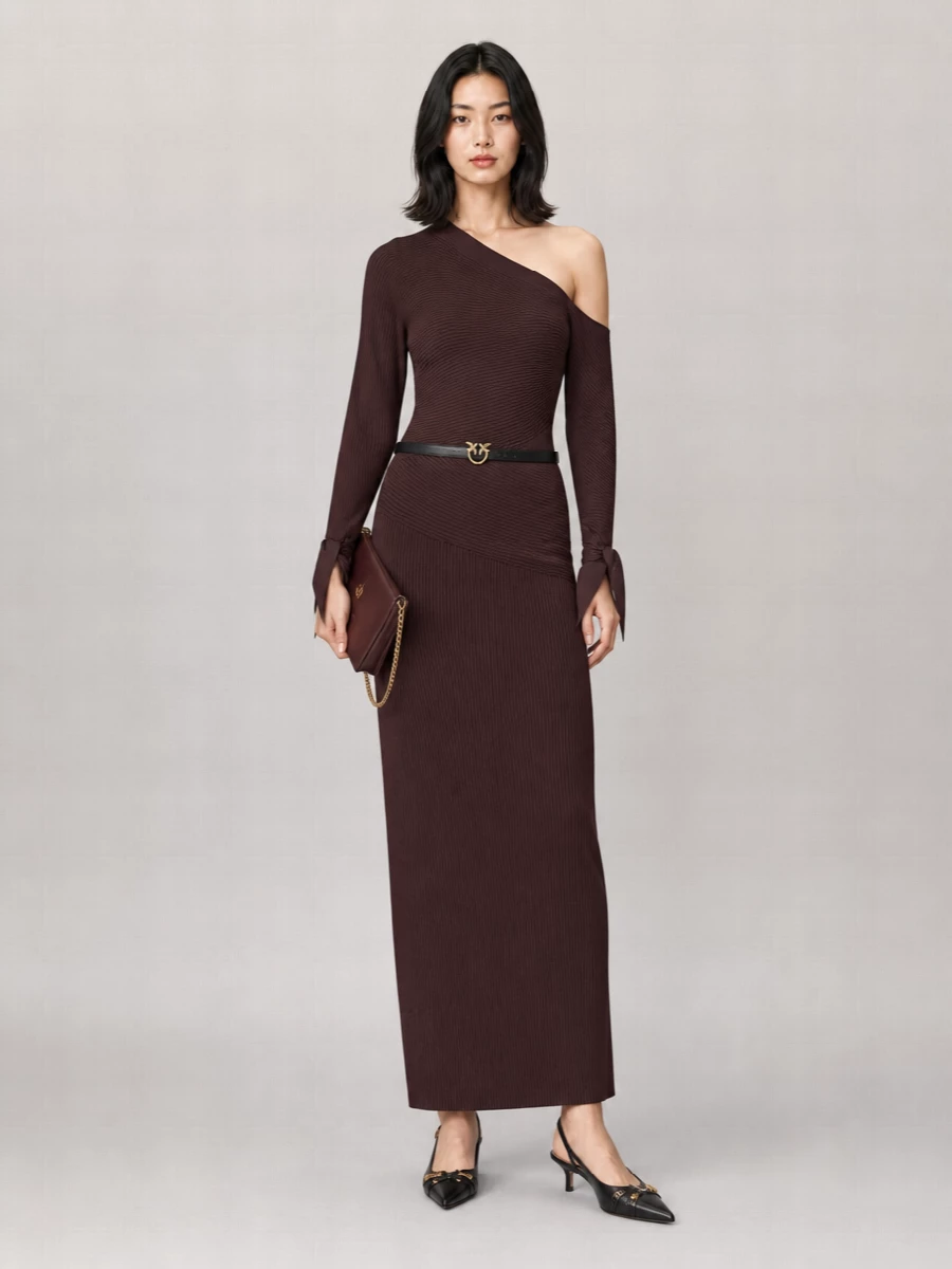 Pinko Viscose Knit Knee-Length Dress