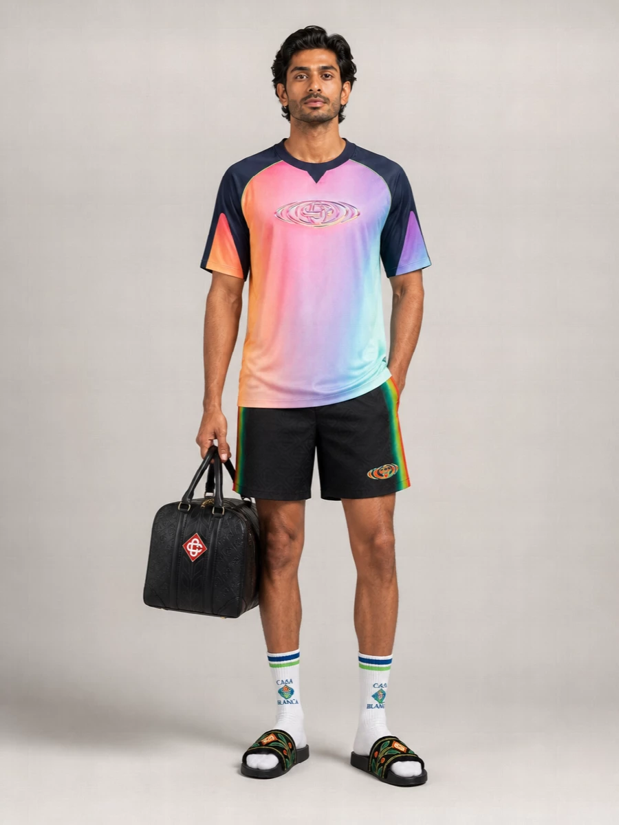 Casablanca Logo-Jacquard Swim Shorts