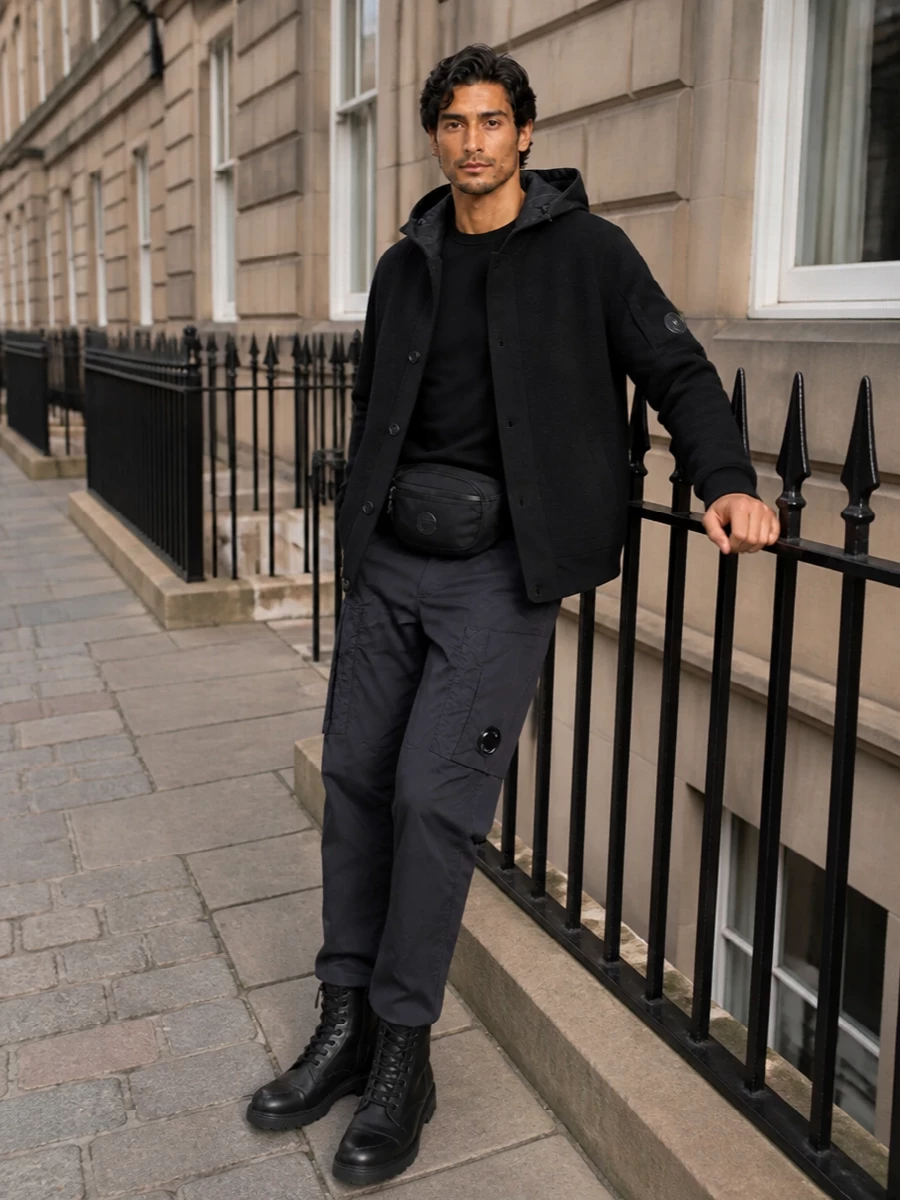 Cp company cargo outfit hogan boots moncler bag