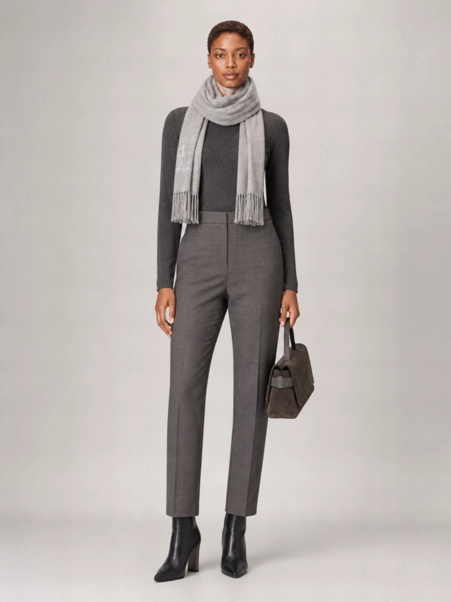 Brunello Cucinelli Cashmere Silk Lamé Boat Neck Long-Sleeve Sweater