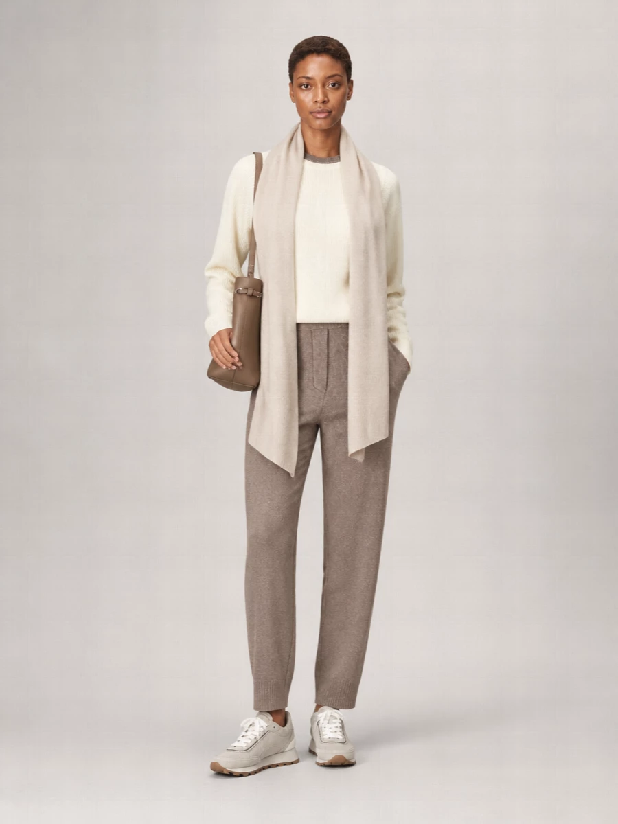 Brunello Cucinelli Ribbed Cashmere Straight-Leg Trousers
