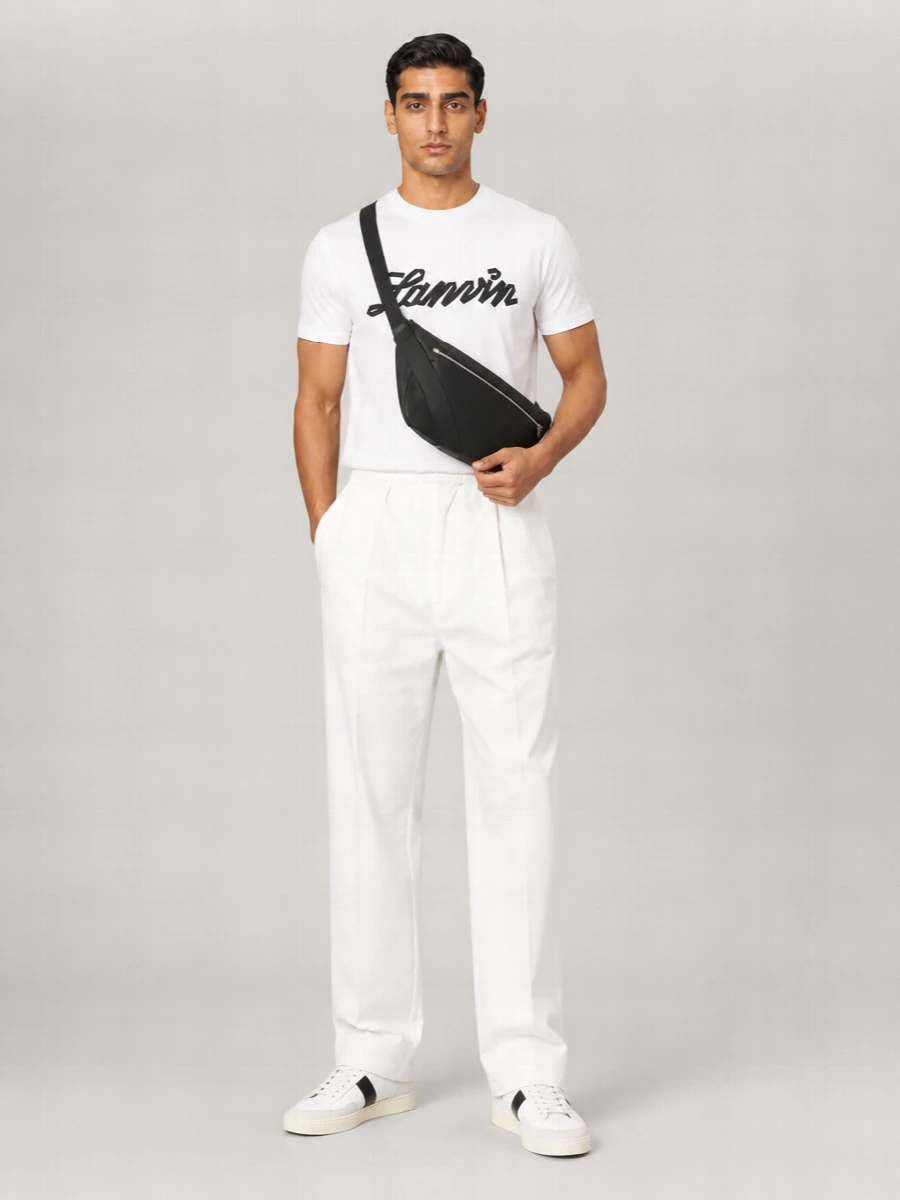 Tom Ford Leather Striped Low-Top Sneakers