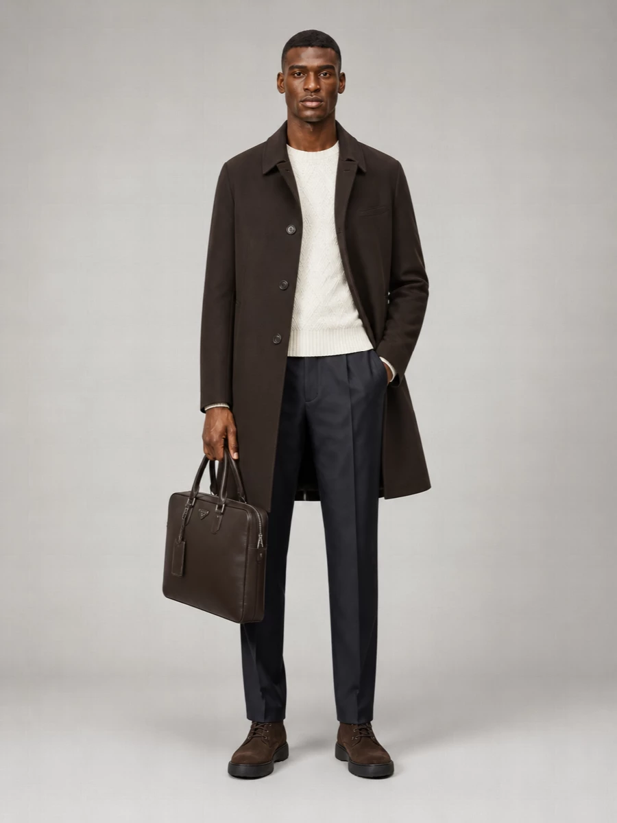 Herno Cashmere Single Breasted Coat