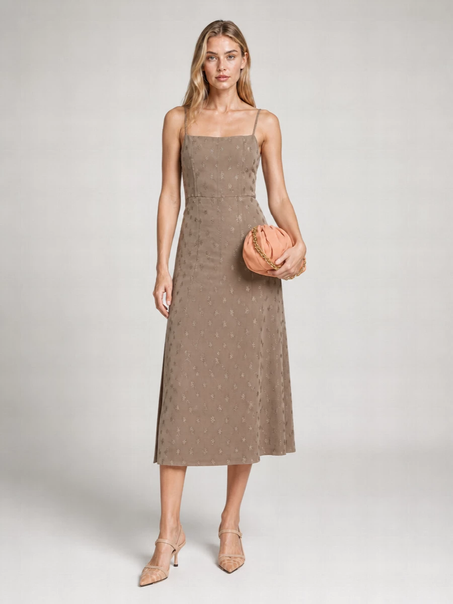 Fendi Silk Satin Midi Dress