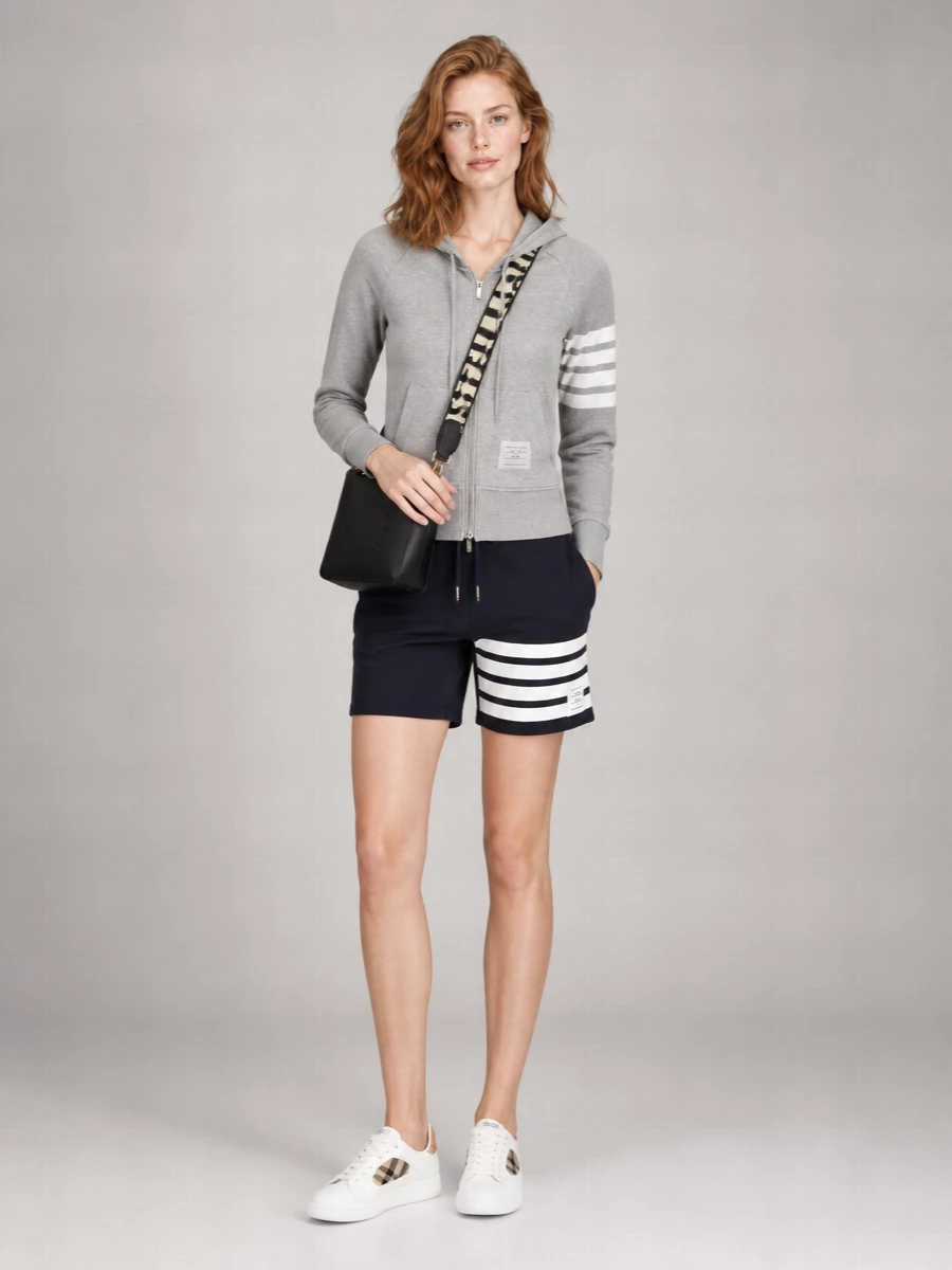 Thom Browne Cotton Zip-Up Hoodie