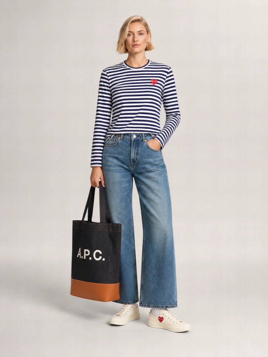 Comme Des Garçons Striped Cotton Long-Sleeve T-Shirt