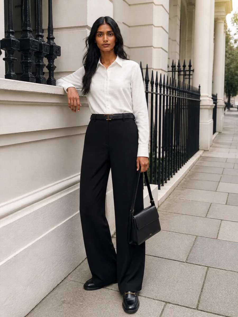 Paul smith wide leg trousers parosh white shirt