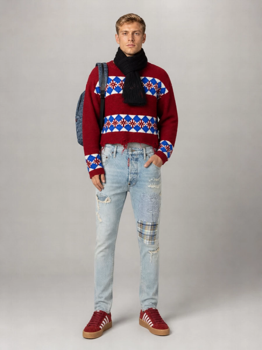 Dsquared2 Leather Low-Top Sneakers