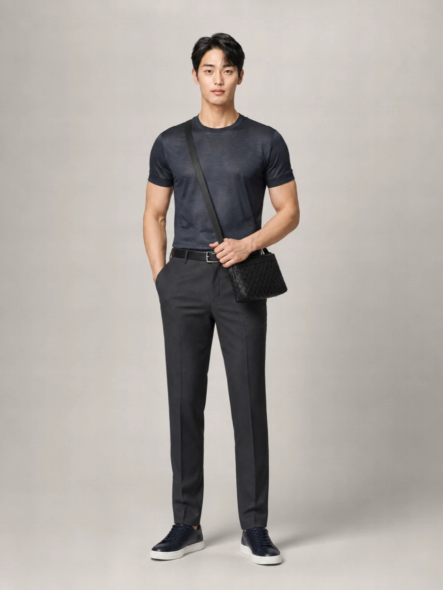 Dolce&Gabbana Silk Crew Neck Short-Sleeve T-Shirt
