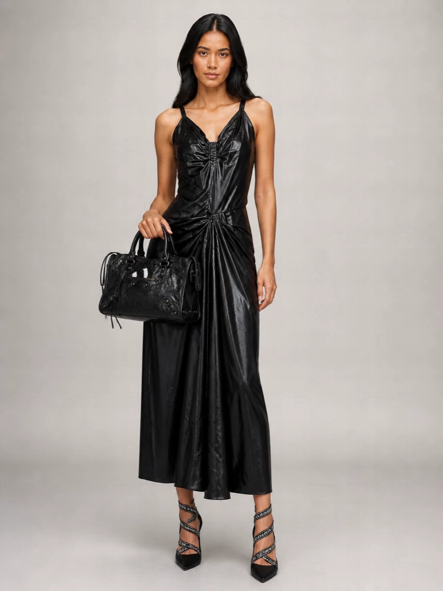 Balmain Leather Logo-Print Stiletto Sandals